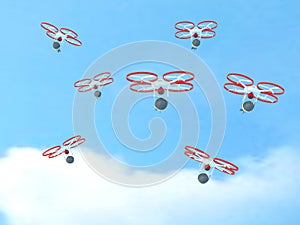 Drone attack bomb 3d