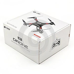 Drone box isolated on white background