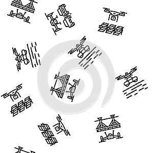drone commercial use seamless pattern vector