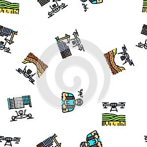 drone commercial use seamless pattern vector