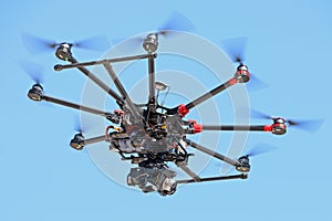 A drone controlled by remote control, to take pictures and video recording at LKXA Extreme Sports