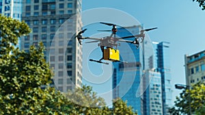 A Drone Delivering Package.AI generated image