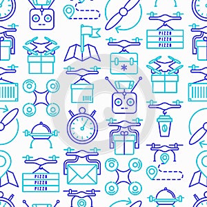 Drone delivery seamless pattern