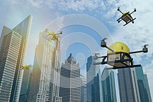 Drone delivery use for carry deliver packages to customers with in short times the package including medicine, food, etc. and dron