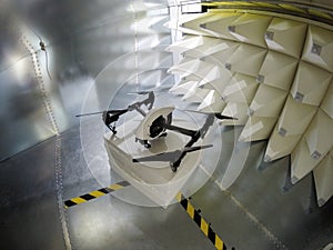 Drone Electromagnetic Compatibility EMC test in GTEM cell