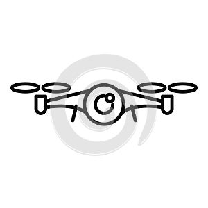 Drone filming icon outline vector. Aero filming operator