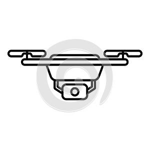 Drone filming icon outline vector. Control aero cinema operator