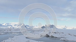 Drone Flight Over Antarctic Science Station - Academician Vernadsky.