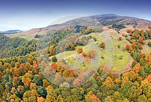 Drone flight over Transcarpathia