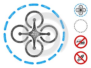 Drone Flight Web Vector Mesh Illustration
