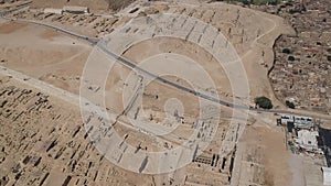 Drone footage of Great Sphinx of Giza near Cairo Egypt