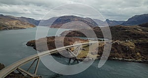 Drone footage Kylesku Bridge NC500