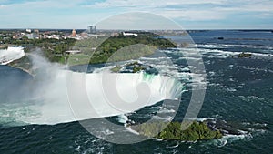 Drone footage of the Niagara Falls. Canada side, Portugal