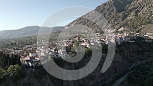 Drone footage of Niguelas, Sierra Nevada, Granada, Spain