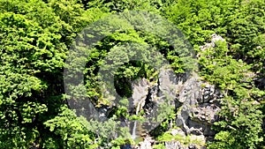 Drone footage of waterfall near city of Gornji Vakuf in Bosnia and Herzegovina