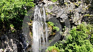 Drone footage of waterfall near city of Gornji Vakuf in Bosnia and Herzegovina