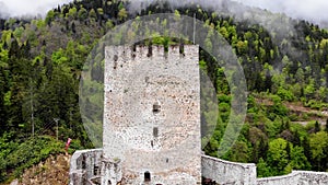 Drone footage of Zilkale castle in Trabzon