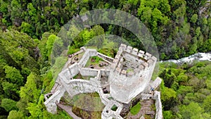 Drone footage of Zilkale castle in Trabzon