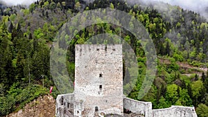 Drone footage of Zilkale castle in Trabzon