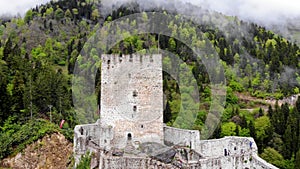 Drone footage of Zilkale castle in Trabzon