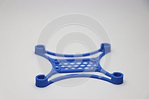 Drone frame 3d printed isolated on white background. Mini quadcopter frame to mount electronics