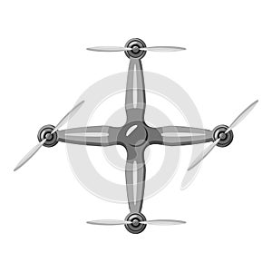 Drone icon, gray monochrome style