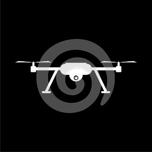 Drone icon isolated on dark background