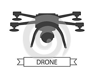 Drone Icon Isolated Unmanned Aerial Vehicle