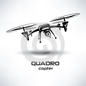 Drone icon, quadrocopter