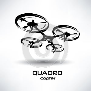 Drone icon, quadrocopter