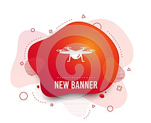 Drone icon. Quadrocopter symbol. Vector