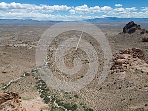Drone image from The Black Mountains, Arizona, Mount Nutt Wilderness photo