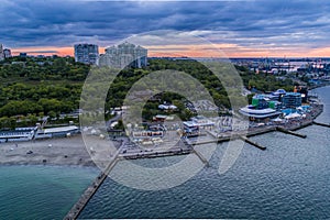 Drone image of Langeron Beach Odessa Ukraine