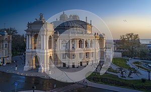 Drone image of the Odessa Opera House