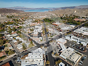 Drone image over Boulder City, Nevada photo