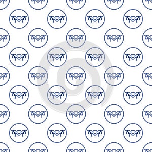 Drone inside Circle vector Quadrotor concept line round seamless pattern photo