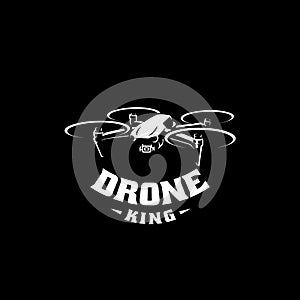 Drone King Vector Art Logo Template. Best for Drone Hobby Enthusiast