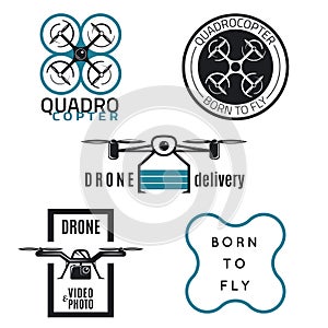 Drone Labels and icons design