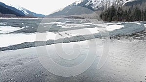 Drone launch in the Chugach mountains