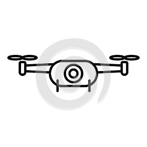 Drone livestream icon outline vector. Scene cinema operator