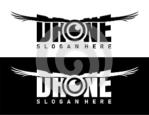 drone logo design vector