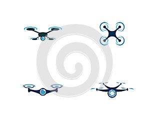 Drone logo vector icon