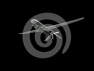 Drone Military 3D rendering predator flying missile