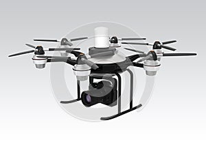 Drone mounted with DSLR for aerial photography