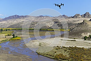 Drone over the river