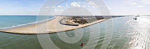 drone panorama of Botlek, an industrial port in Rotterdam, Netherlands