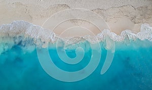 Drone panorama Grace Bay, Providenciales, Turks and Caicos