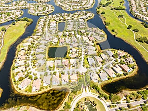 Drone photo Coral Springs Florida USA circa 2024