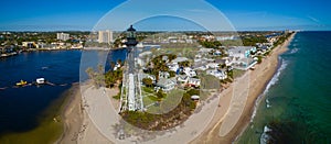 Drone photo Hillsboro Lighthouse Florida