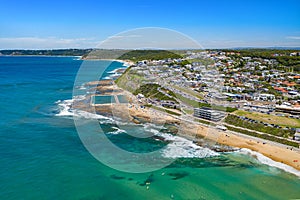 Drone Photo of Mewewether Beach,  Newcastle NSW Australia
